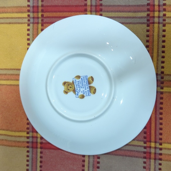 My Favorite Teddies 1997 Roy Kirkham Made In England Coffee Mug And Saucer Plate - Picture 9 of 10